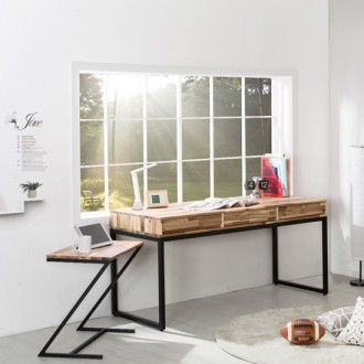 제이스아카시아고급원목철제책상1600