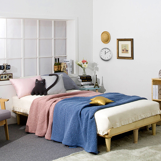 (7일특가/익일배송) 파인평상형퀸침대프레임