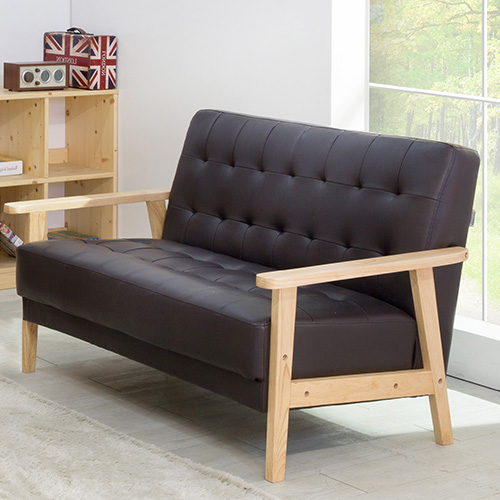 (익일배송) 레트로원목2인용쇼파