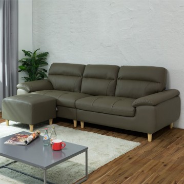 (익일배송)  모니카천연소가죽4인용쇼파