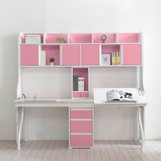 레이각도조절2인책상세트(핑크/그린/애쉬)(사은품:LED센서바증정)