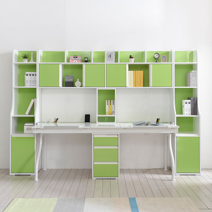 레이각도조절2인책상풀세트(핑크/그린/애쉬)(사은품:LED센서바증정)