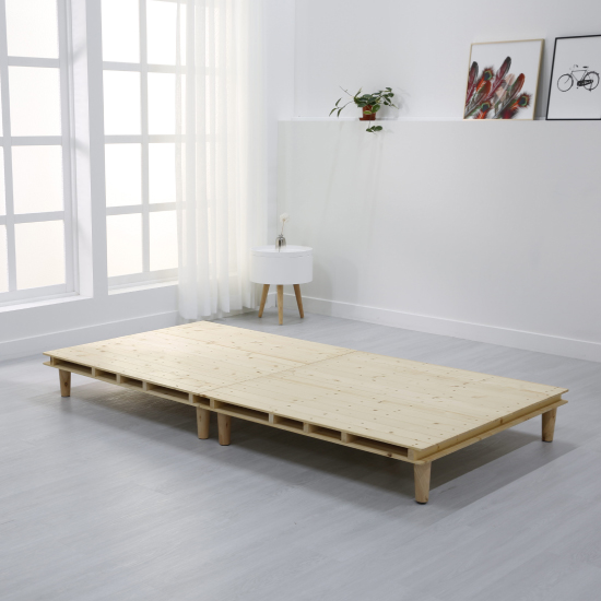 에보니아 평상형/저상형 양면원목매트리스깔판 프레임 다리형