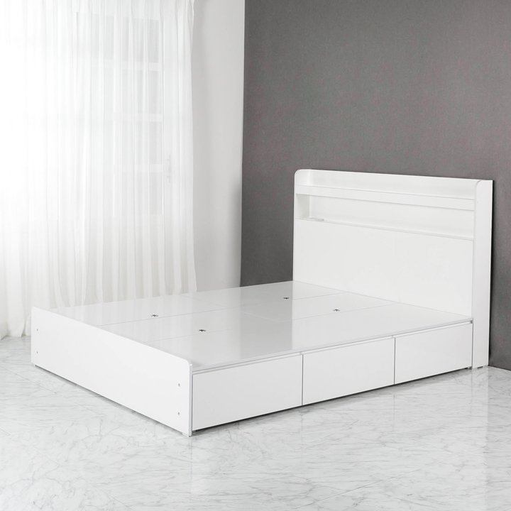 루시퍼수납형조명침대프레임(슈퍼싱글/퀸)