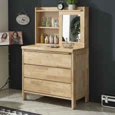 (착불) 그로브원목3단수납화장대세트