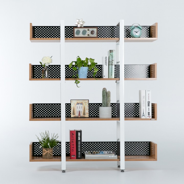 키트철제선반책장1200(내추럴/아카시아)