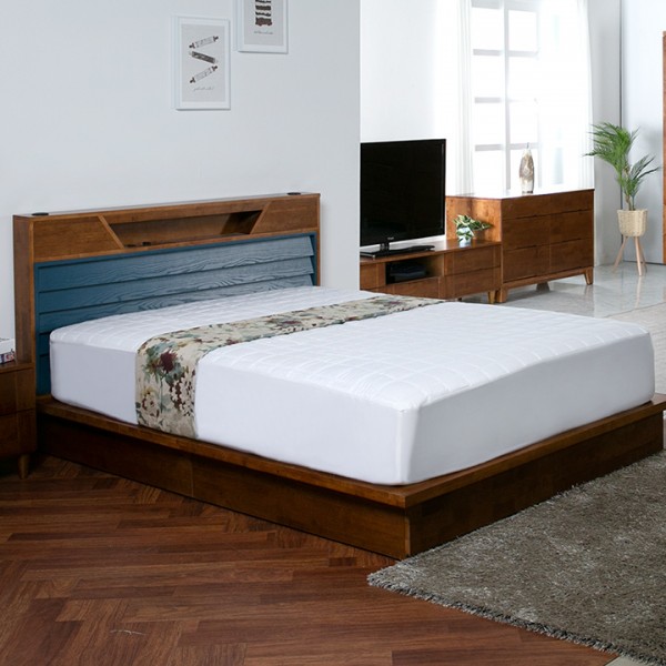 (착불) 메이든수납조명형침대프레임B형