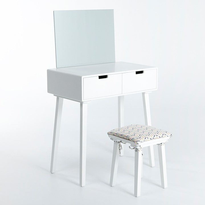 (익일배송) 모노화장대세트(구성:거울+화장대+스툴)