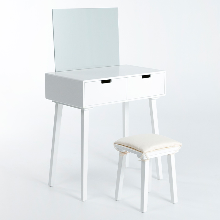 (익일배송) 모노화장대세트(구성:거울+화장대+스툴)