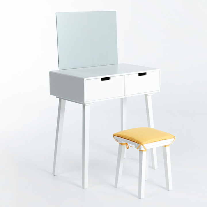 (익일배송) 모노화장대세트(구성:거울+화장대+스툴)
