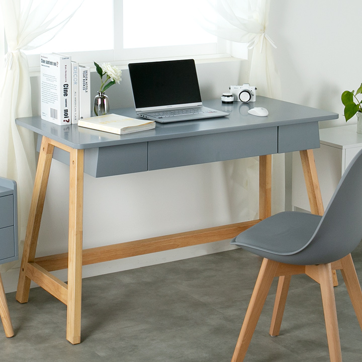 (택배배송) 아이비책상테이블(화이트/그레이)