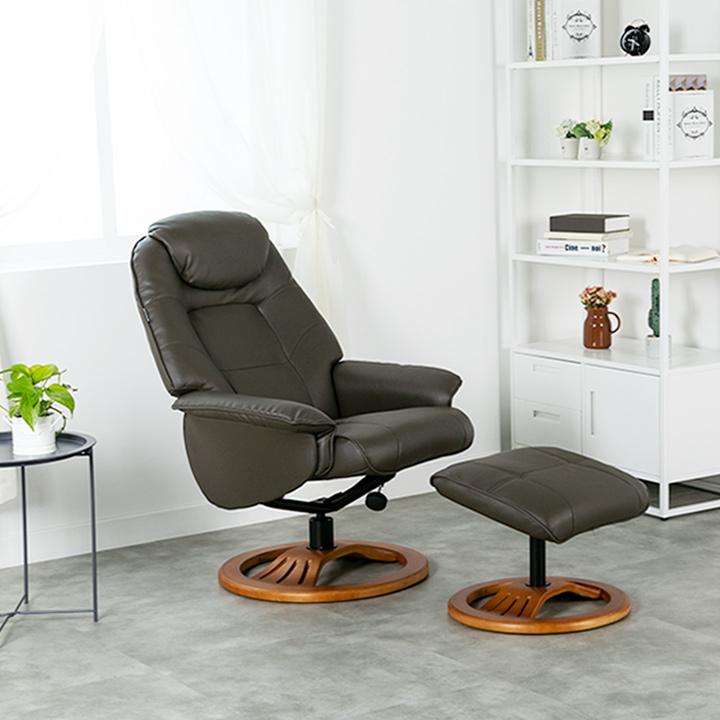 (익일배송) 리볼브회전리클라이너1인용의자(풋스툴포함)