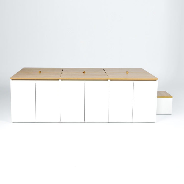 (착불) 데니스수납평상형SS침대프레임(DNSSET1)