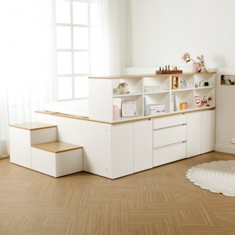 (착불) 데니스수납평상형SS침대프레임(DNSSET10)