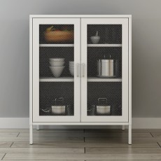 (택배배송) 블랑3단투명캐비넷매쉬수납장