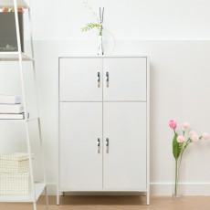 블랑3단4문철제캐비넷수납장