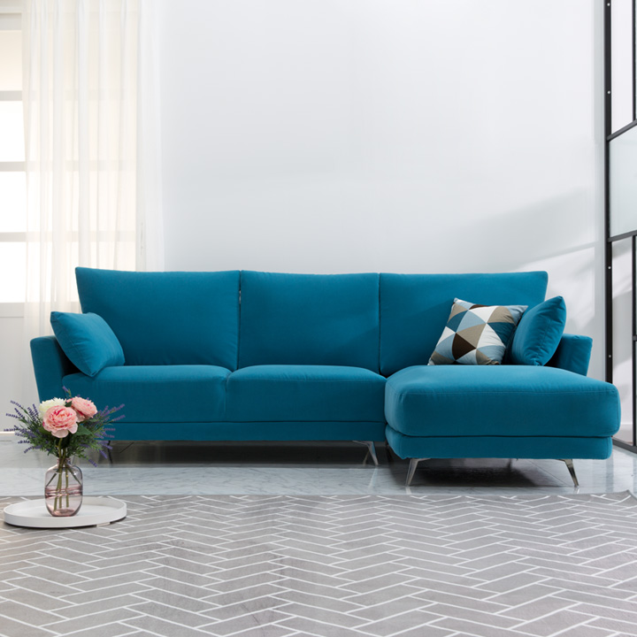 (익일배송) 퓨어아쿠아이지클린레더4인카우치쇼파