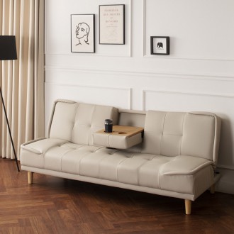 (본사몰단독상품/익일배송) 프리미엄뉴리도컵홀더소파베드(패브릭/에어레더)