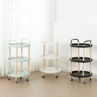 (택배배송) 에보니아 이동식 접이식 외전 트롤리 카트 북카트 수납선반 틈새 기저귀 정리함 2단 3단(버기/카더/브리든/반스)