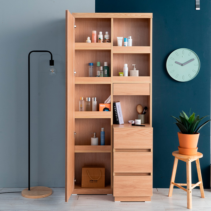 (착불) 파우더수납전신거울화장대