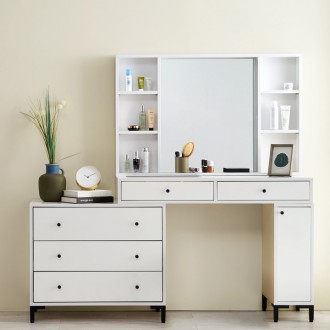 (착불) 아이비수납화장대세트(일반거울)