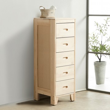 (착불) 에셔뉴송원목5단틈새수납장