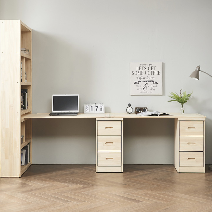 (착불) 스토리지뉴송원목2인용책상세트(1)800