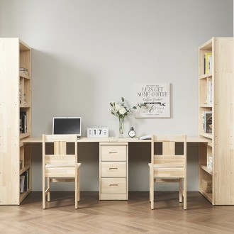 (착불) 스토리지뉴송원목2인용책상세트(2)800