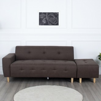 (익일배송) 데일리3인용라텍스폼패브릭쇼파(스툴포함)