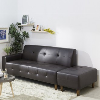 (익일배송) 데일리3인용라텍스폼PU쇼파(스툴포함)