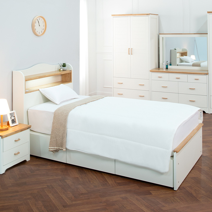 하리쉬수납형원목침대(슈퍼싱글/퀸)