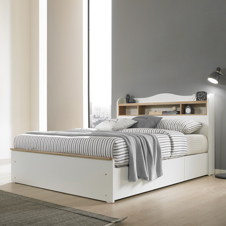 하리쉬수납형원목침대(슈퍼싱글/퀸)