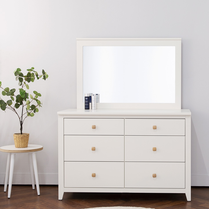 하리쉬와이드원목서랍장(1200)(화이트)