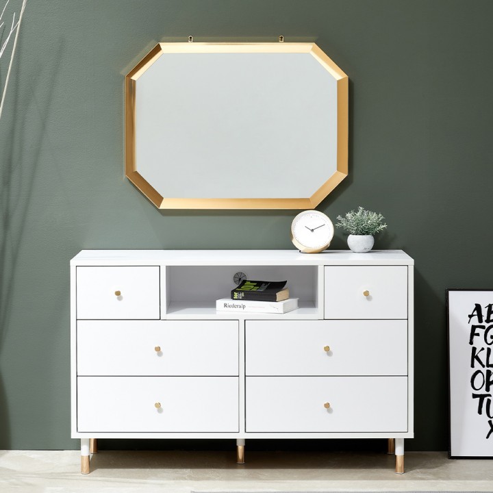 올리비아수납화장대(화이트/네이비)