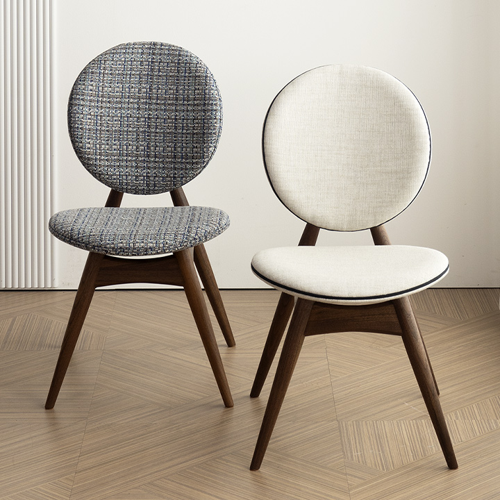 루체호두나무식탁의자(가죽/패브릭)