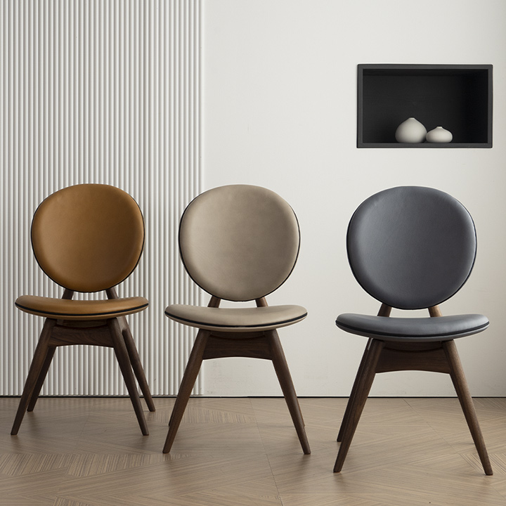 루체호두나무식탁의자(가죽/패브릭)