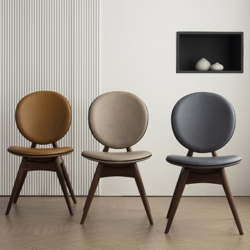 루체호두나무식탁의자(가죽/패브릭)