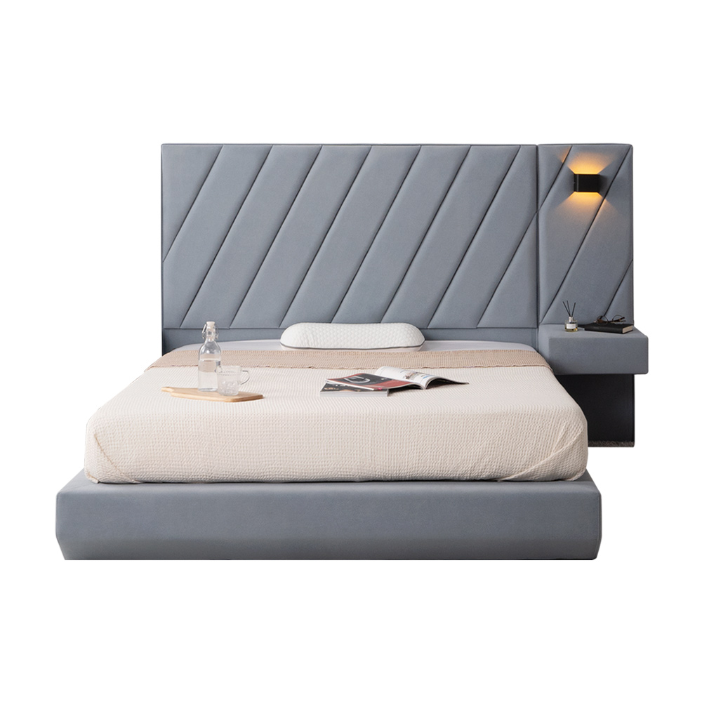 (착불) 마테오높은헤드고급아몬드원단침대Q