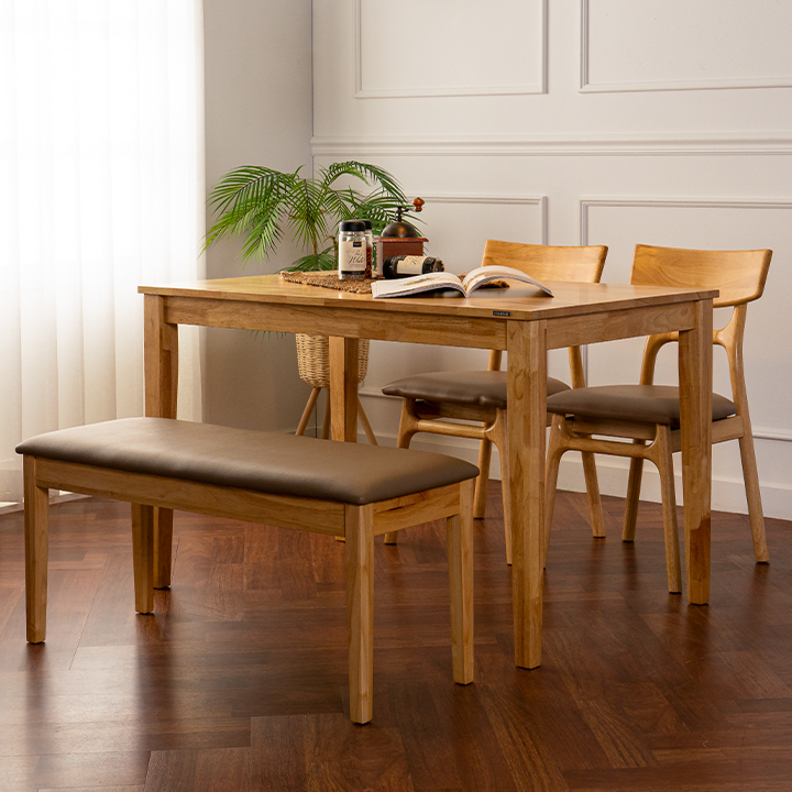 시온고무나무원목4인용식탁테이블