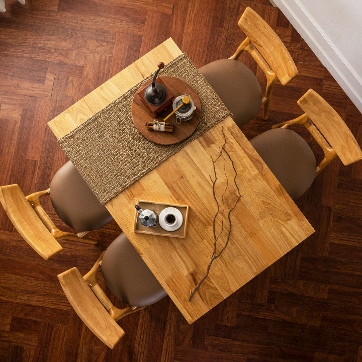 시온고무나무원목4인용식탁테이블