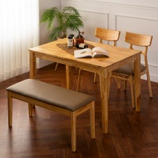 시온고무나무원목4인용식탁테이블세트