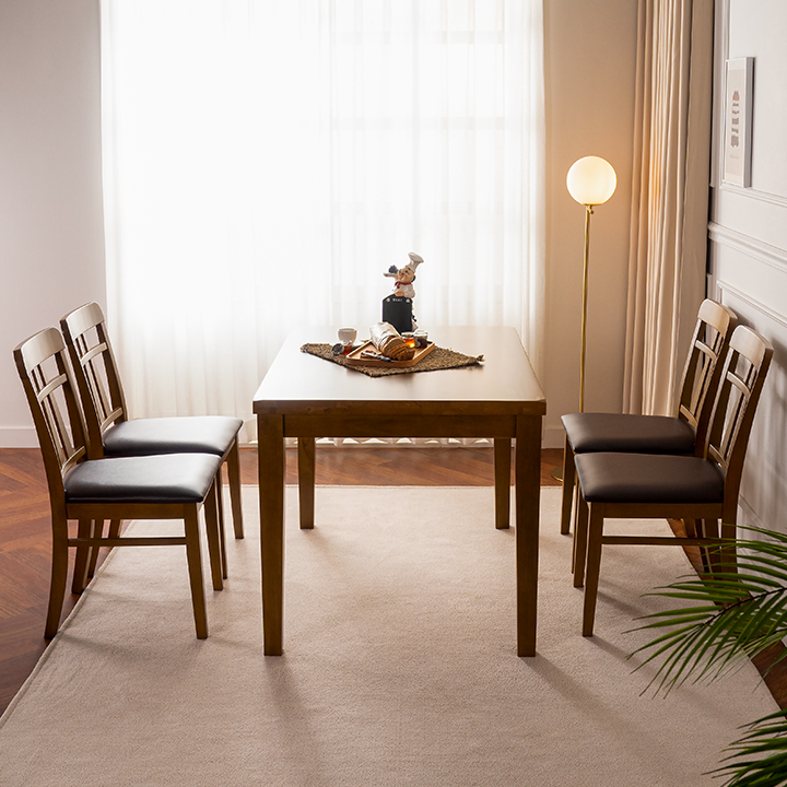 테오고무나무원목4인용식탁테이블세트