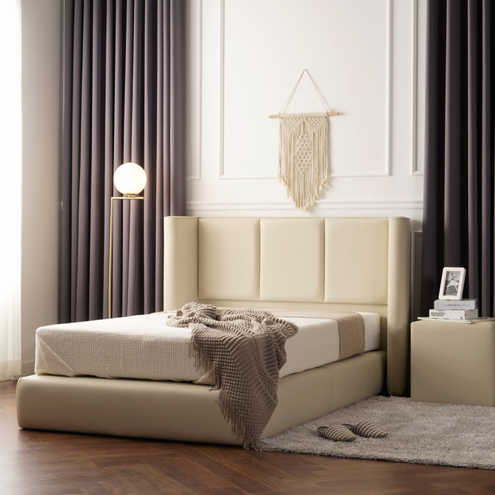 (착불) 르반독립스프링가죽침대(SS/Q)