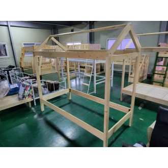 [B등급] 210907-10 다비 싱글 하우스 원목침대 프레임(깔판 정품구매)