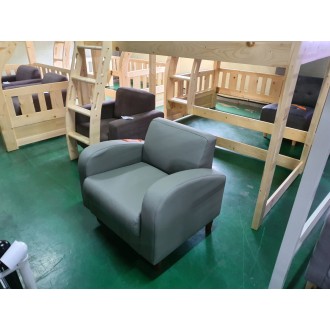 [B등급] 210910-2 샤인1인소파_인조가죽_그레이