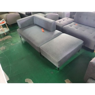 [B등급] 211001-14 퍼즐우형2인소파_스툴대포함_패브릭룩방수가죽_그레이