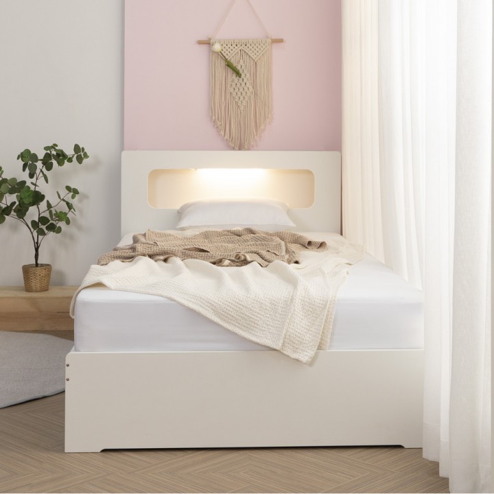 (착불) 브릭스LED조명수납침대(슈퍼싱글/퀸)