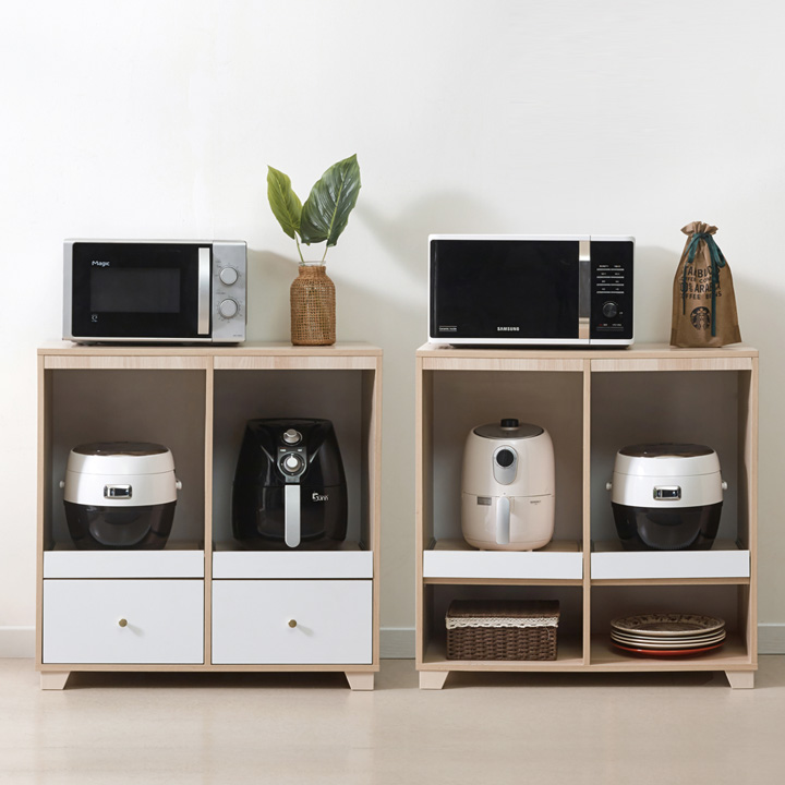 (착불) 리미트다용도3단렌지대(오픈형,서랍형)