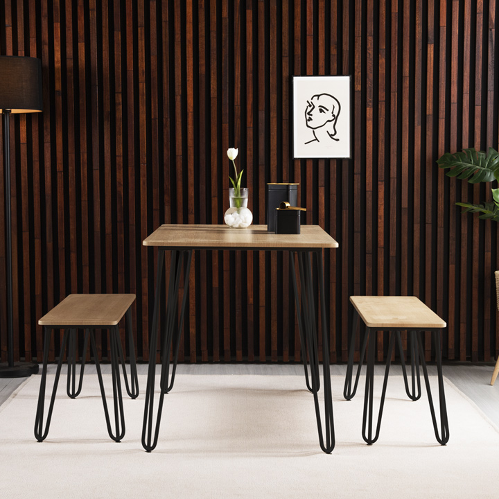 (신상품특가) 제니퍼직사각테이블세트(테이블1개+벤치2개)