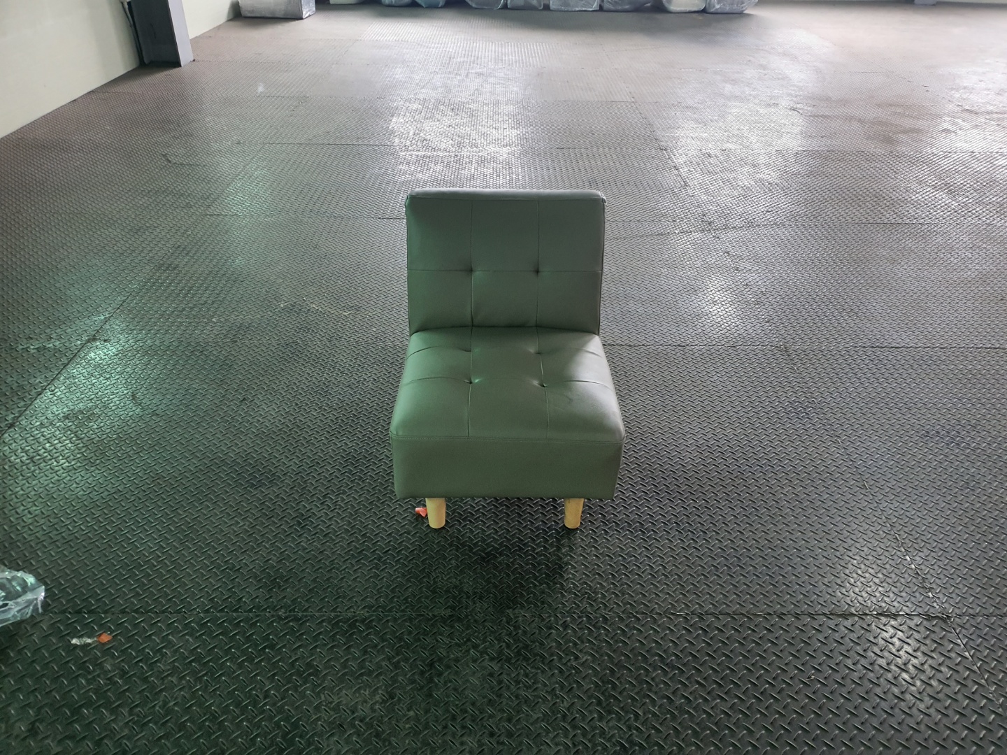 [B등급] 211025-3(OP-2) 포니1인소파_인조가죽_그레이